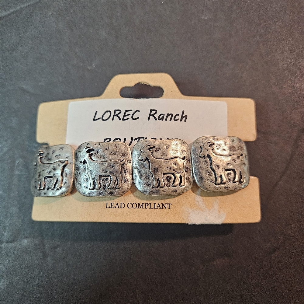 Lorec Ranch Silver Stretch Goat Bracelet